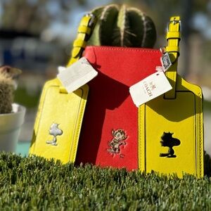 Coach Red and Yellow Decorative Bag Accessories